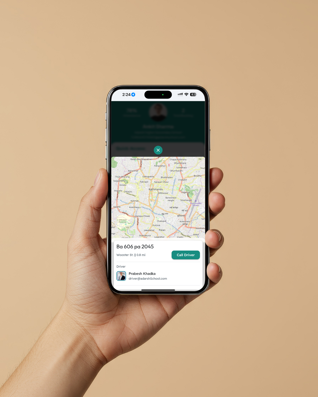 Hand gripping textured phone back — macro detail